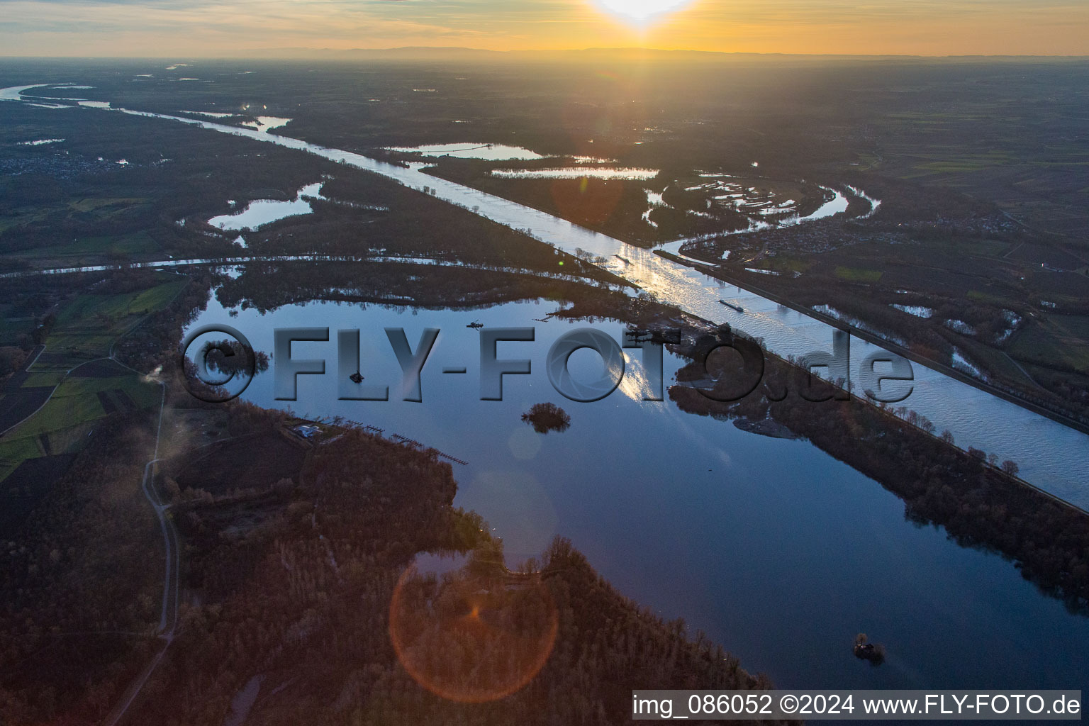 Murg estuary in Steinmauern in the state Baden-Wuerttemberg, Germany