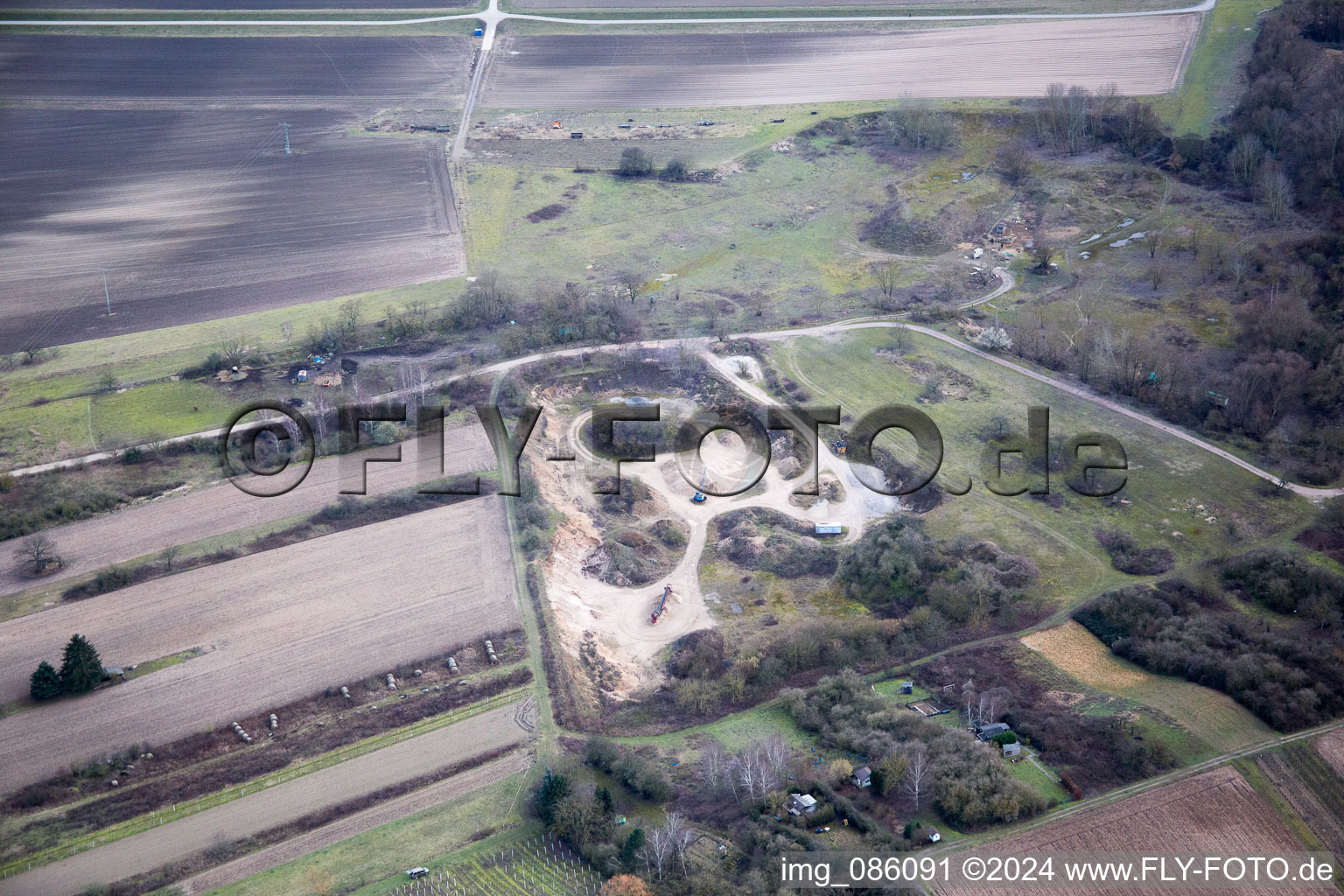 Aerial photograpy of District Heiligenstein in Römerberg in the state Rhineland-Palatinate, Germany