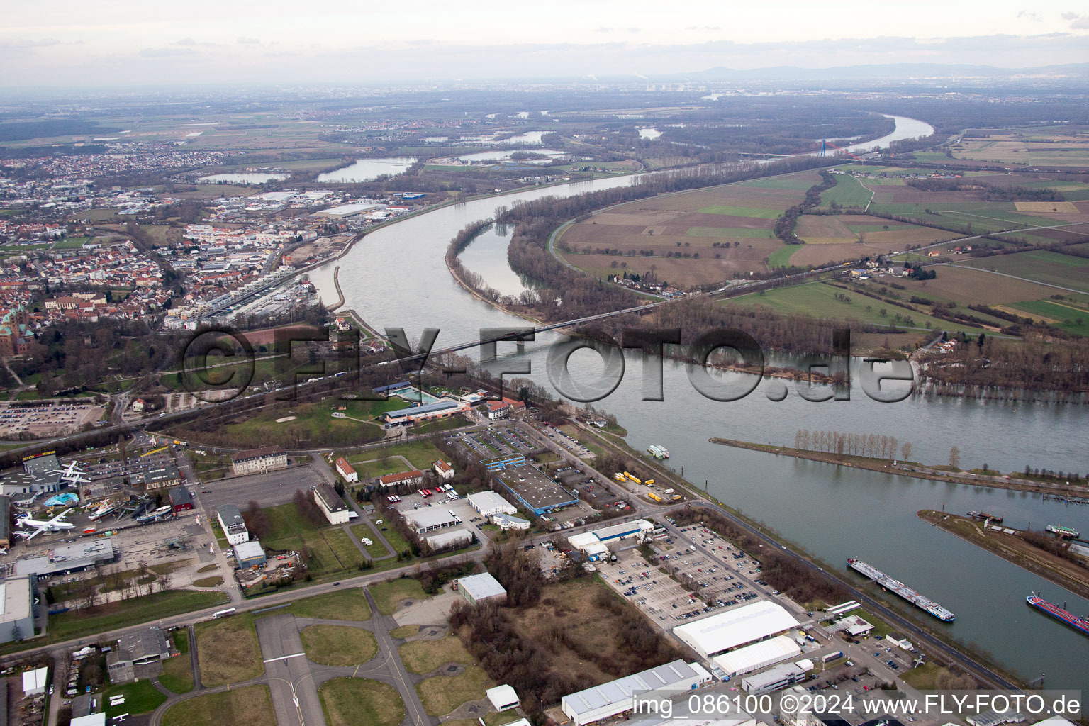 Drone image of Speyer in the state Rhineland-Palatinate, Germany