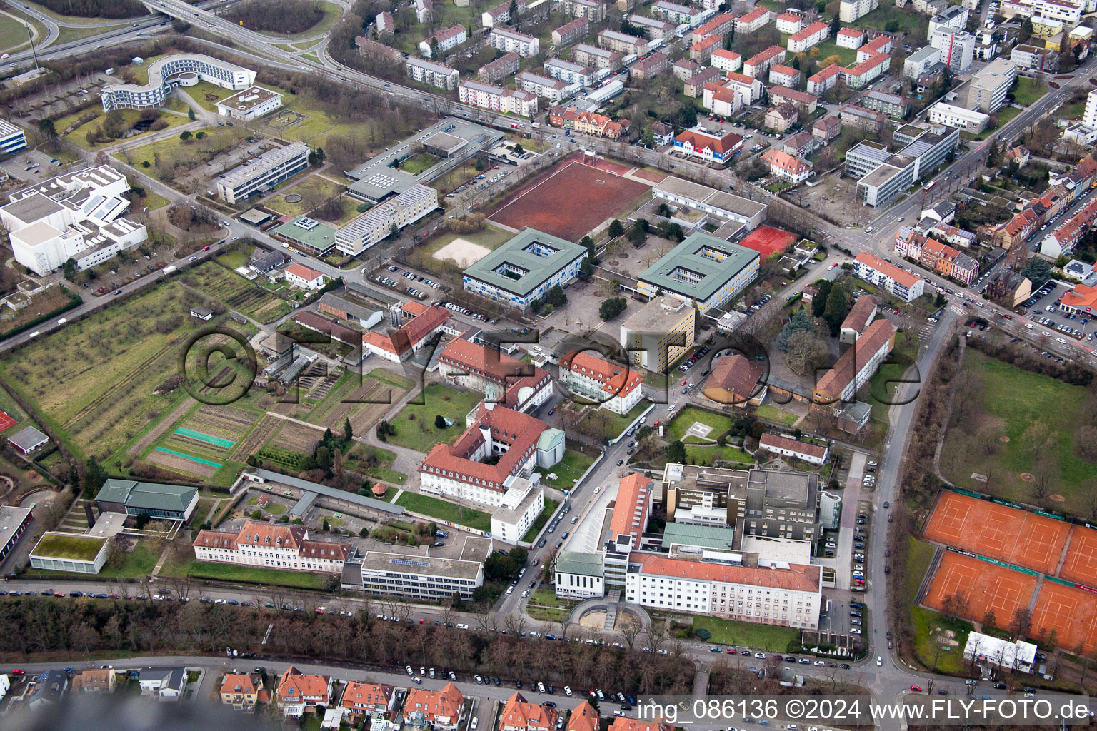 Speyer in the state Rhineland-Palatinate, Germany from the plane