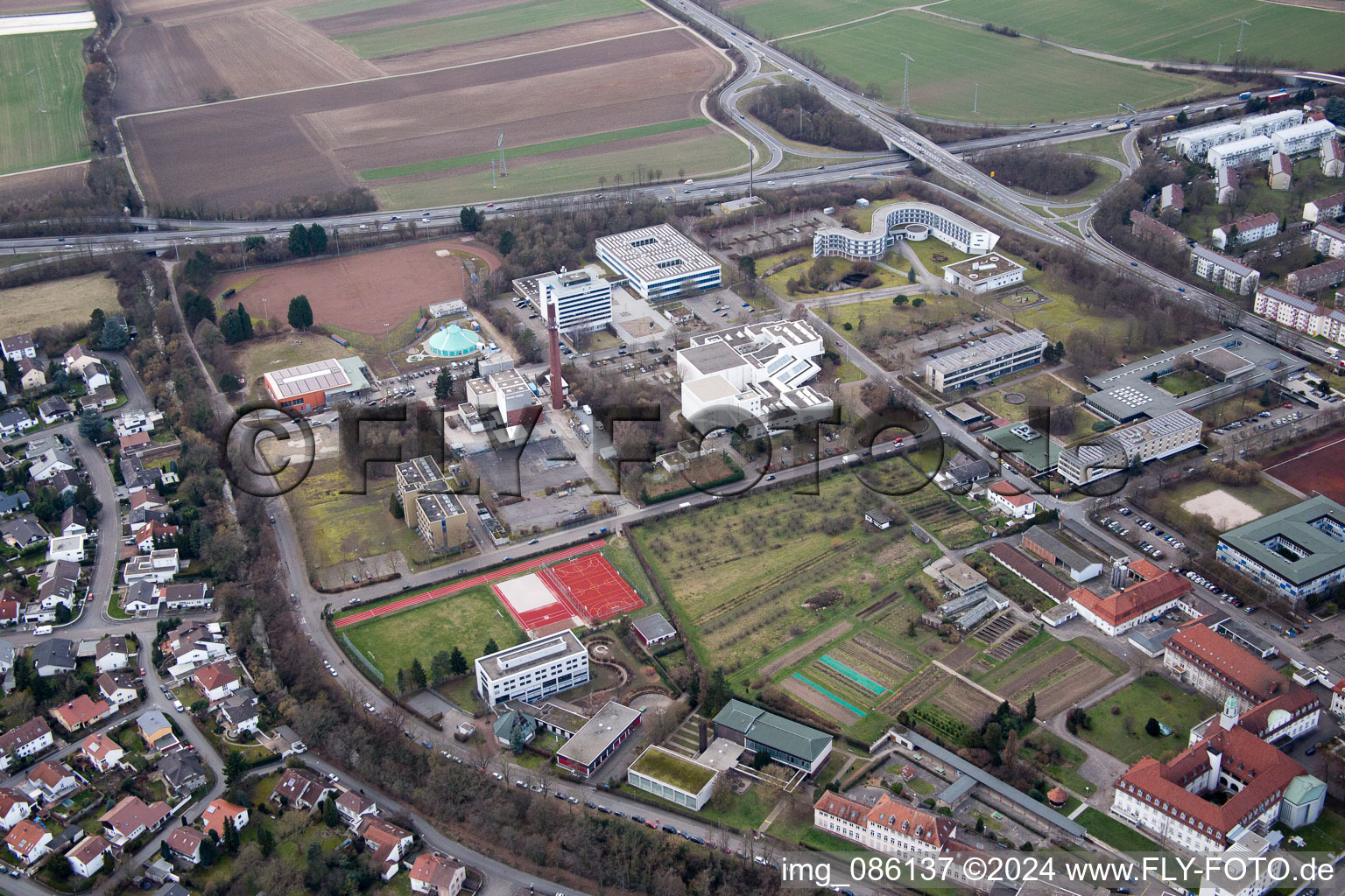 Bird's eye view of Speyer in the state Rhineland-Palatinate, Germany