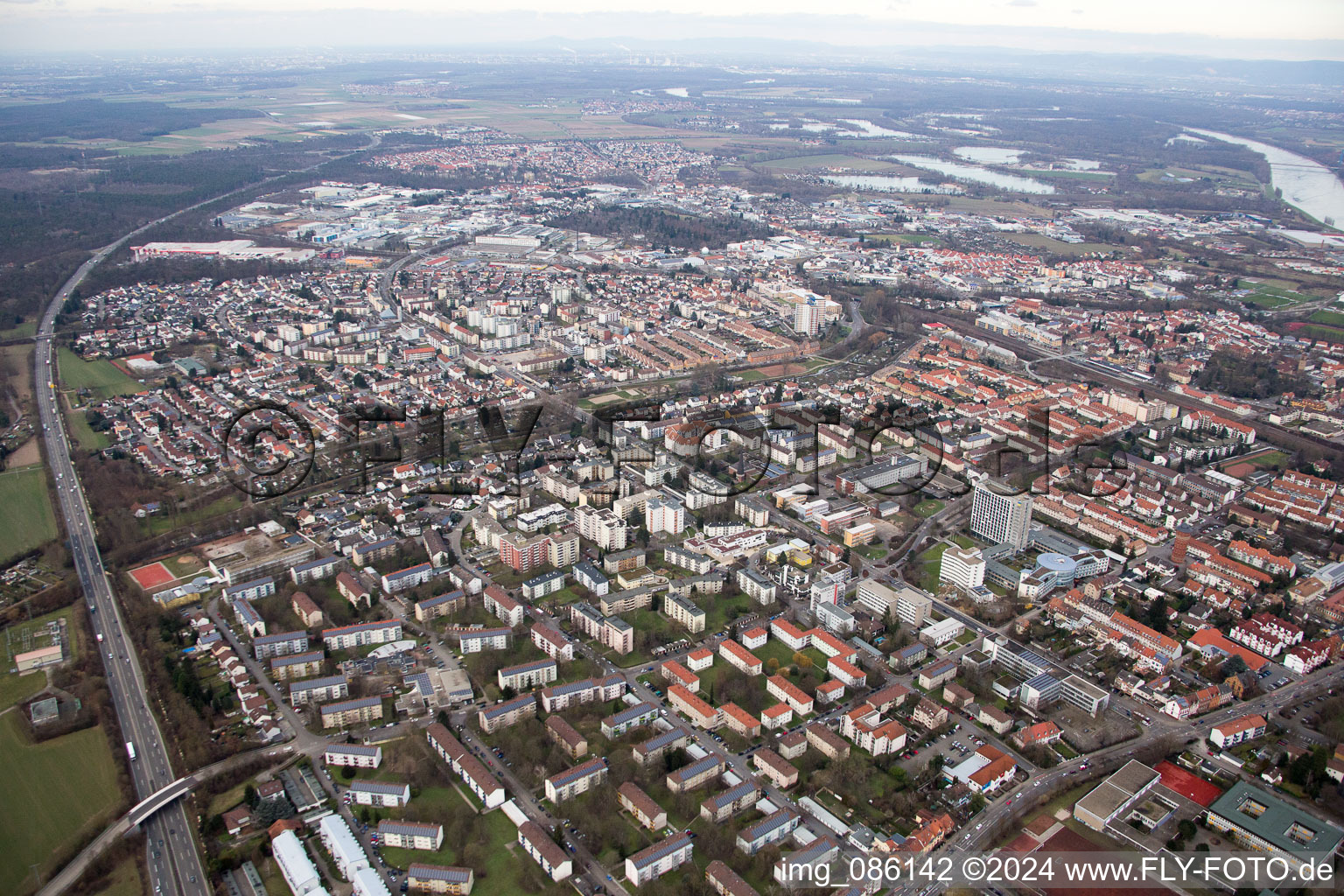 Speyer in the state Rhineland-Palatinate, Germany from a drone