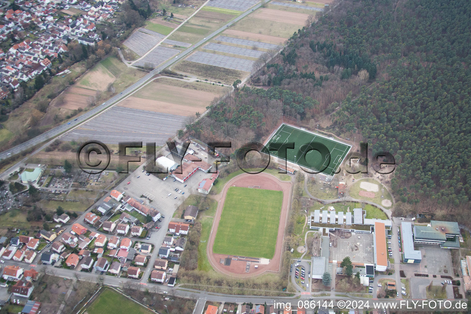 Dudenhofen in the state Rhineland-Palatinate, Germany from above