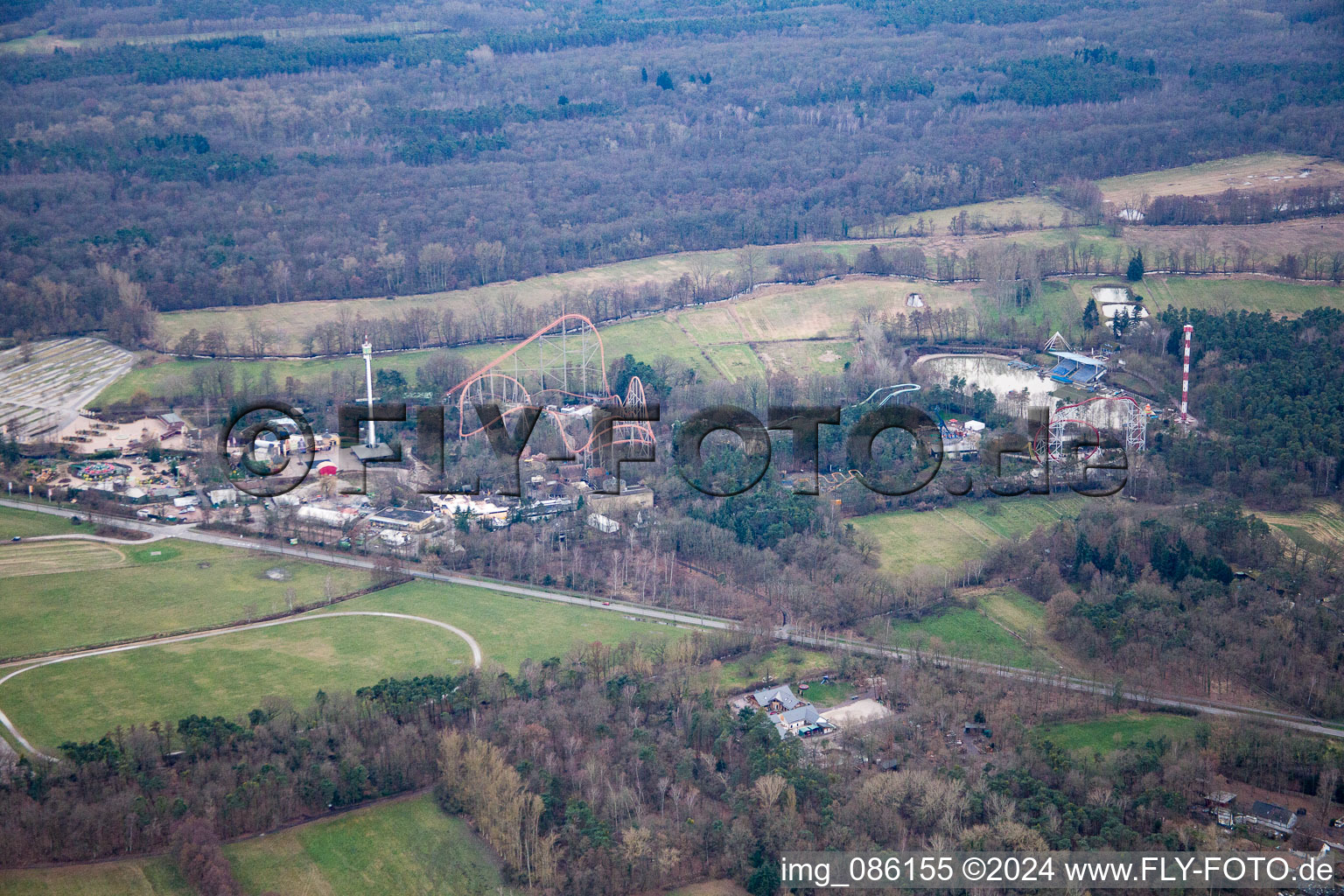 Bird's eye view of Hanhofen in the state Rhineland-Palatinate, Germany