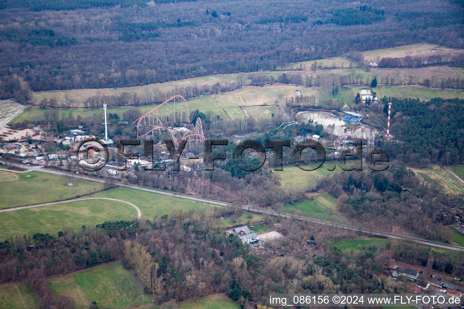 Hanhofen in the state Rhineland-Palatinate, Germany from the plane