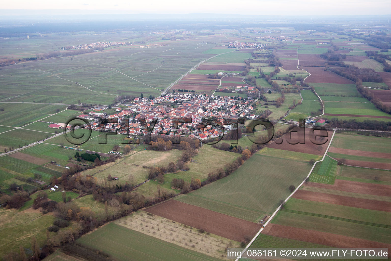 Venningen in the state Rhineland-Palatinate, Germany out of the air