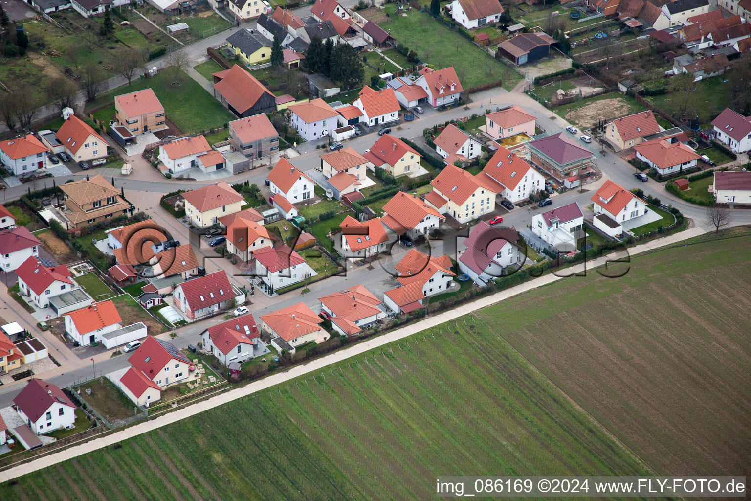 Essingen in the state Rhineland-Palatinate, Germany out of the air