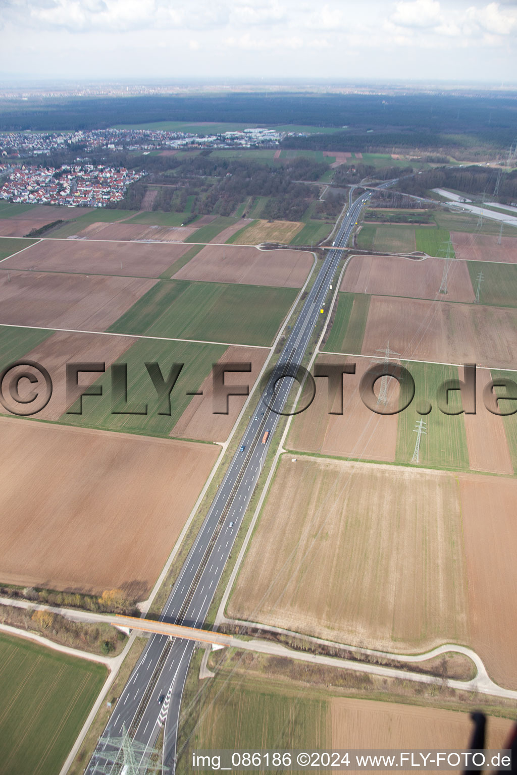 Rülzheim in the state Rhineland-Palatinate, Germany out of the air