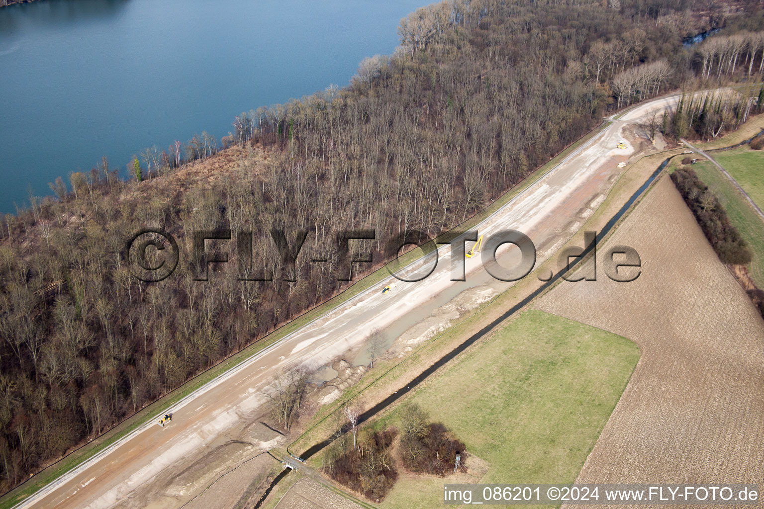 District Sondernheim in Germersheim in the state Rhineland-Palatinate, Germany viewn from the air