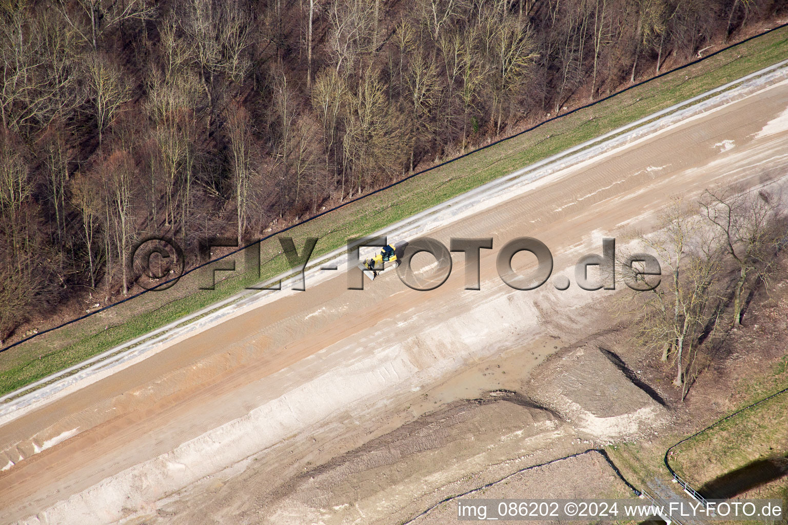 Drone recording of District Sondernheim in Germersheim in the state Rhineland-Palatinate, Germany