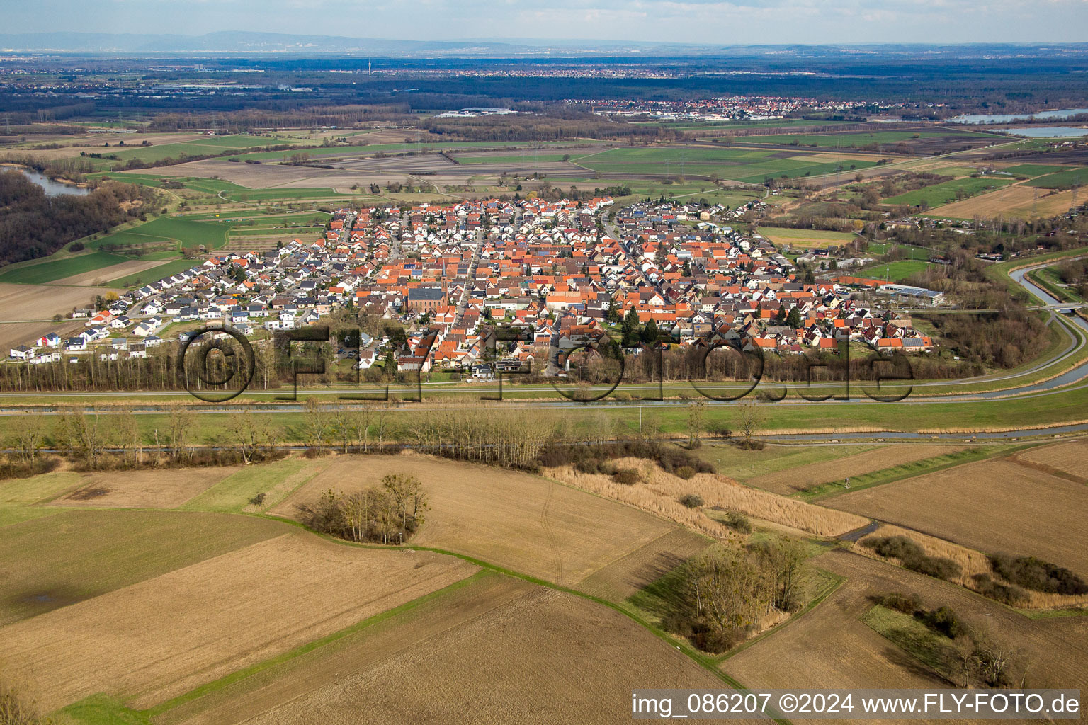 District Rußheim in Dettenheim in the state Baden-Wuerttemberg, Germany