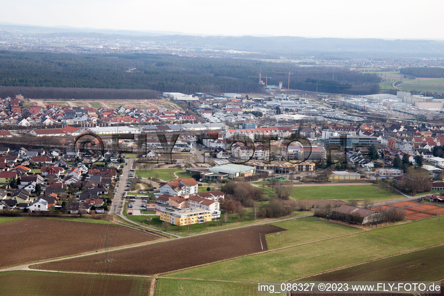 AWO senior center. Pestalozzi Hall in the district Graben in Graben-Neudorf in the state Baden-Wuerttemberg, Germany