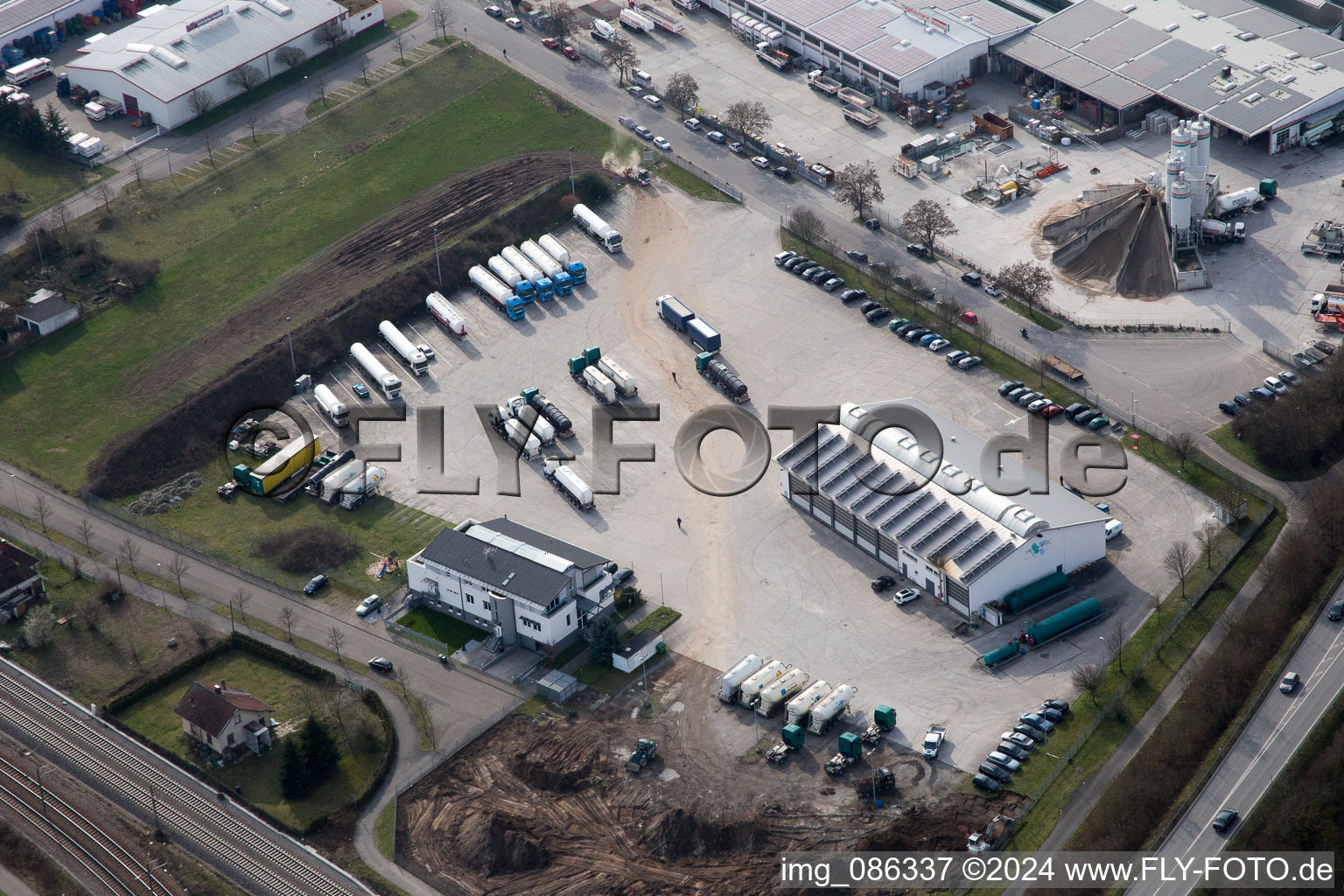 Freight forwarding building a logistics and transport company Mahler Transporte in Stutensee in the state Baden-Wurttemberg, Germany