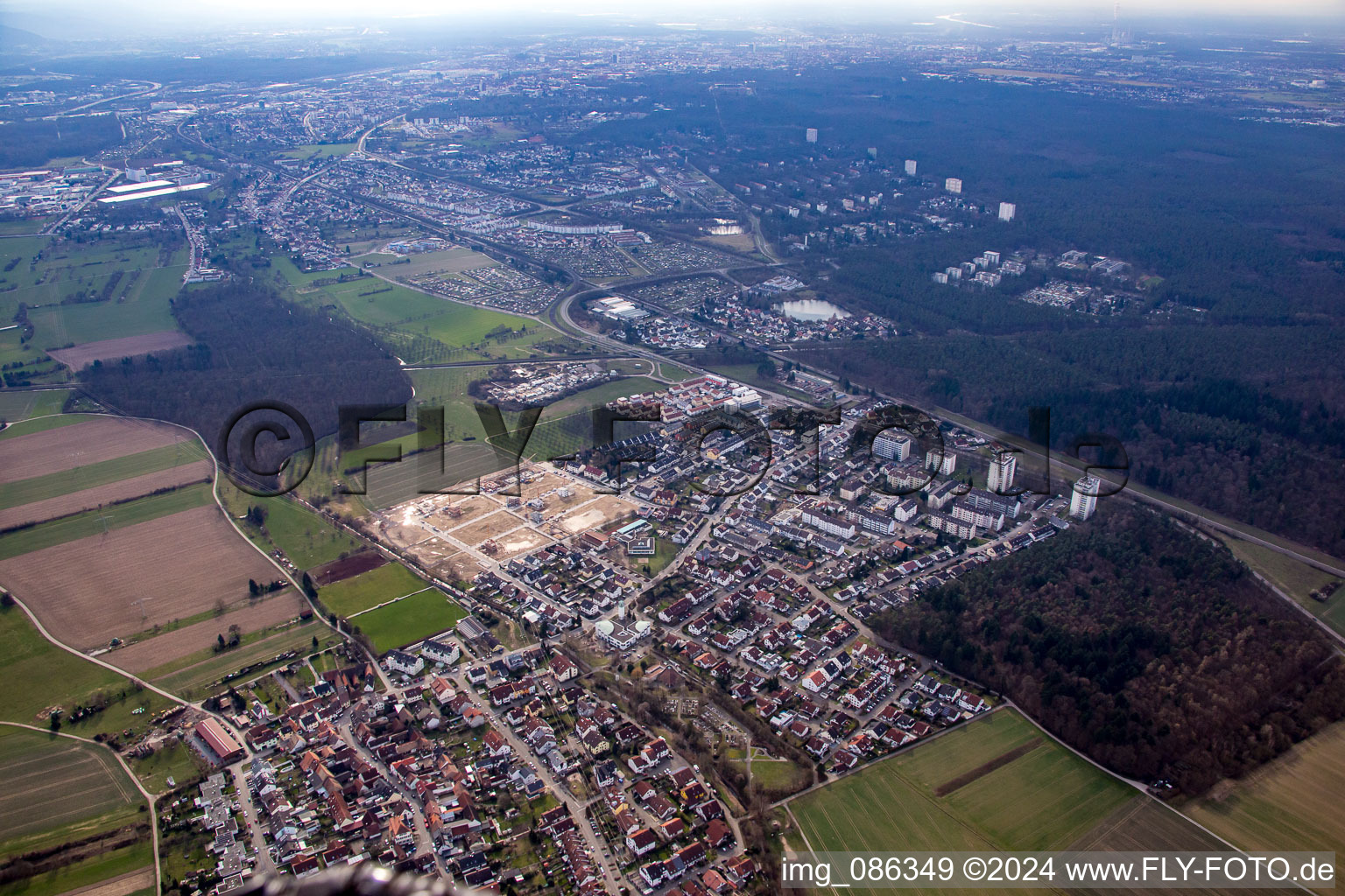 District Büchig in Stutensee in the state Baden-Wuerttemberg, Germany