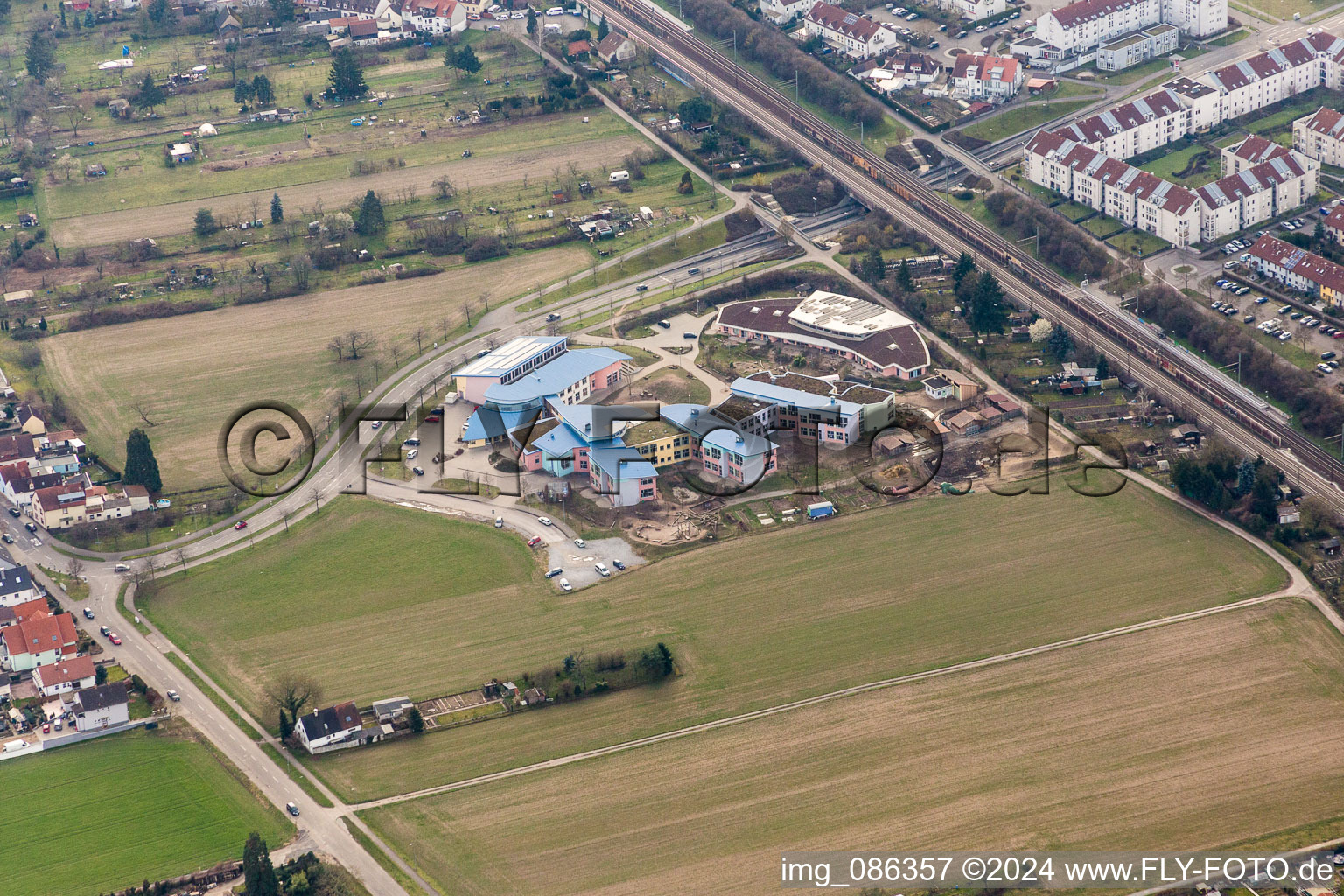 Parzival School Center. Waldorf school in the district Hagsfeld in Karlsruhe in the state Baden-Wuerttemberg, Germany