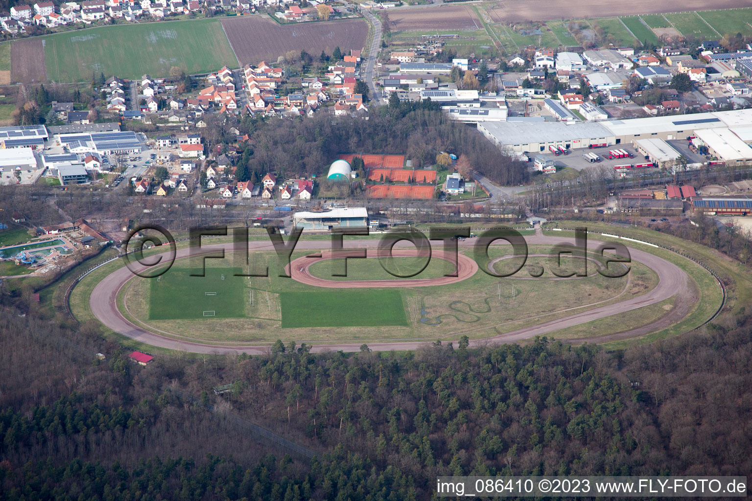 District Herxheim in Herxheim bei Landau/Pfalz in the state Rhineland-Palatinate, Germany from a drone