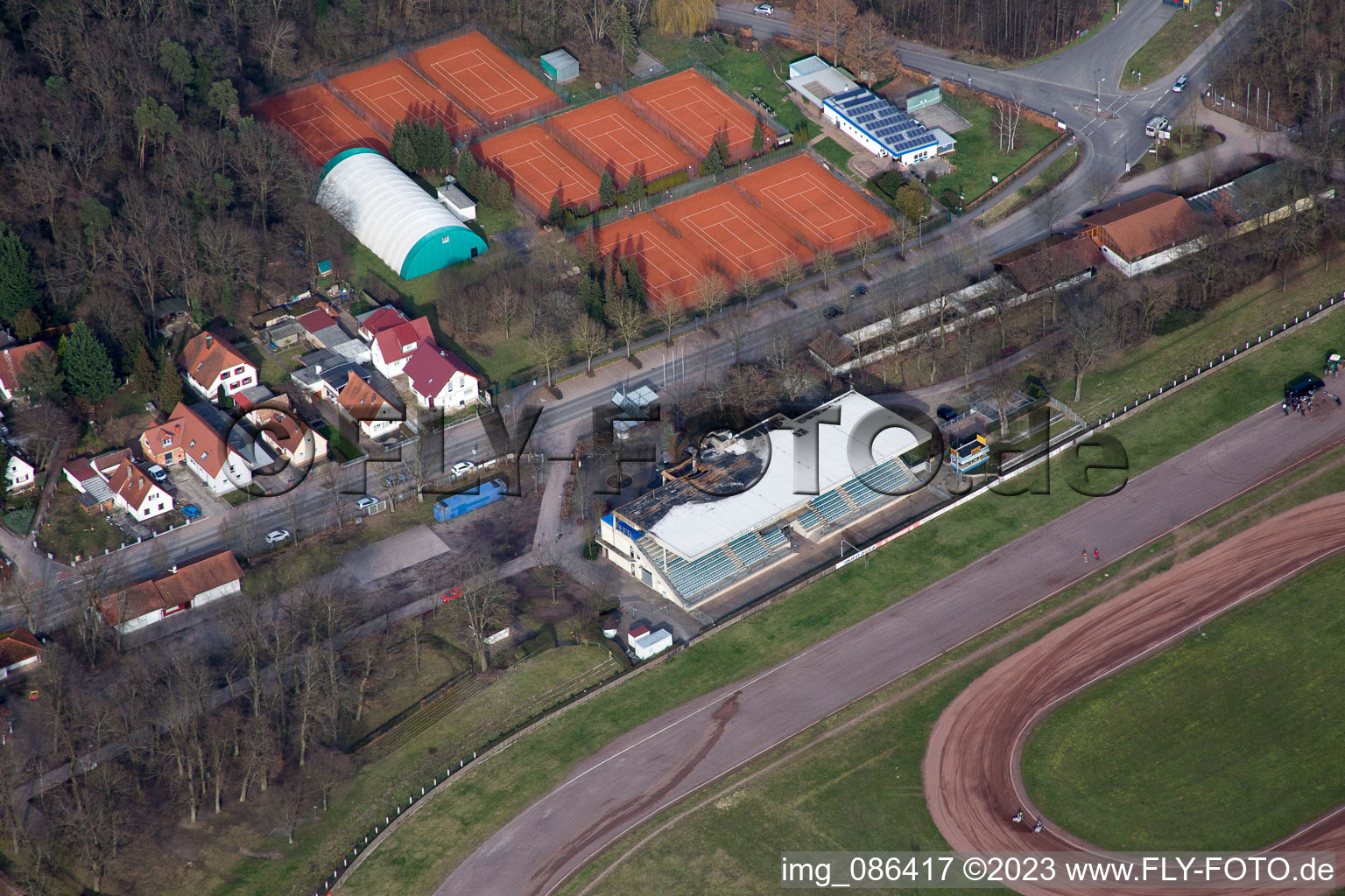 Aerial photograpy of District Herxheim in Herxheim bei Landau in the state Rhineland-Palatinate, Germany