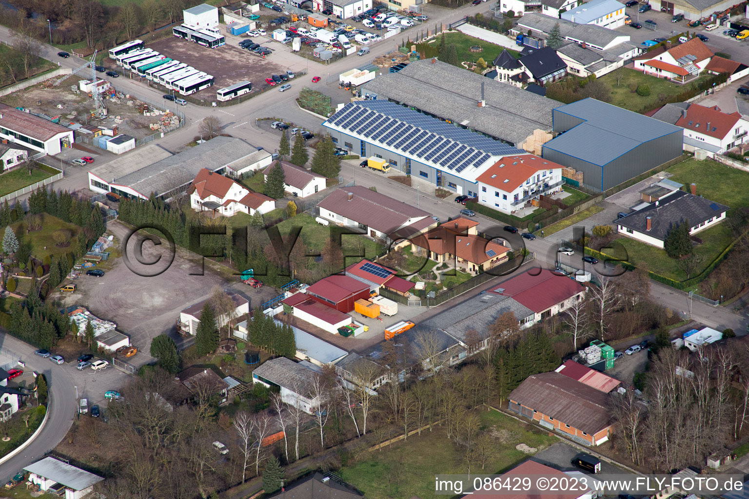 District Herxheim in Herxheim bei Landau in the state Rhineland-Palatinate, Germany from the drone perspective