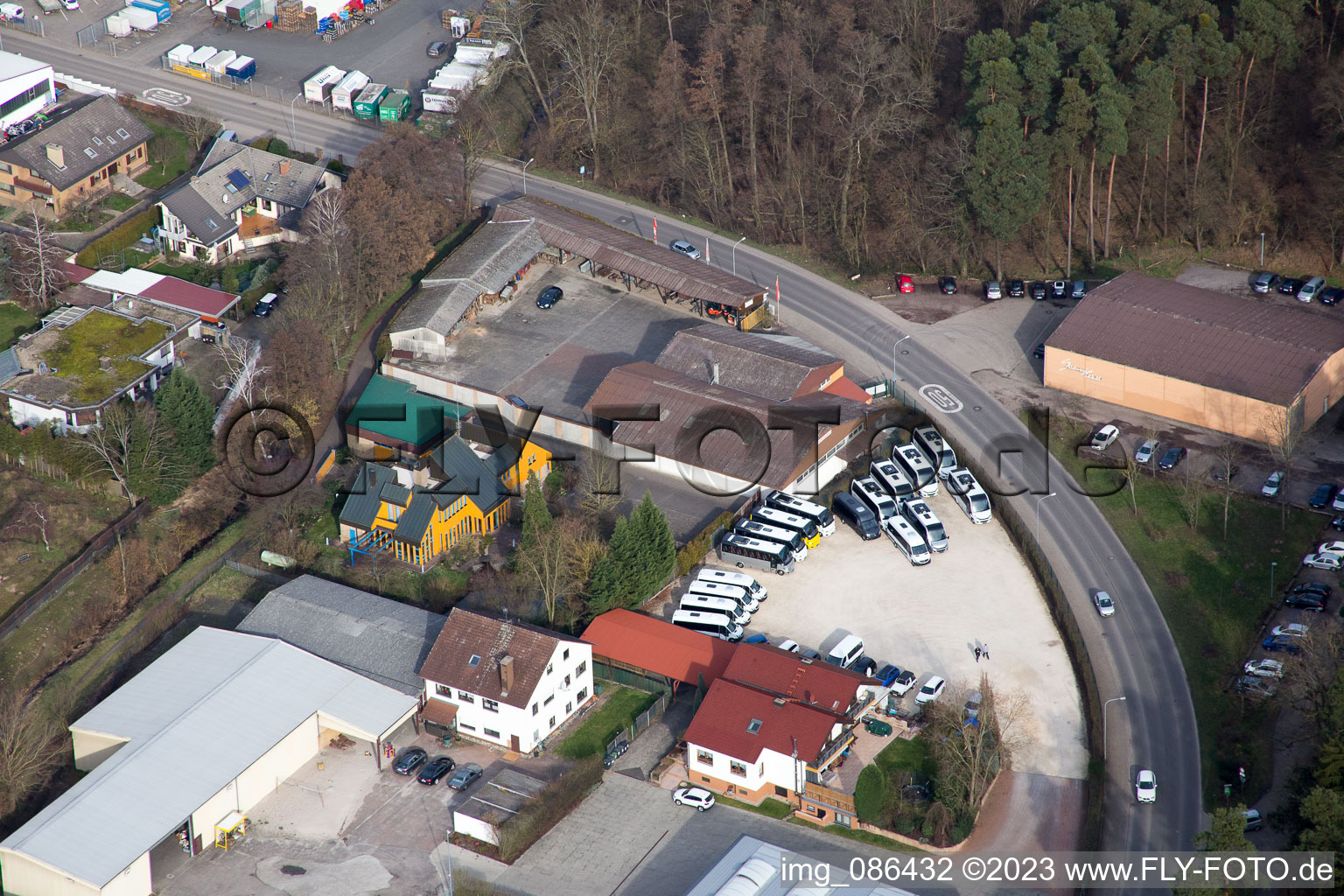 District Herxheim in Herxheim bei Landau in the state Rhineland-Palatinate, Germany seen from a drone