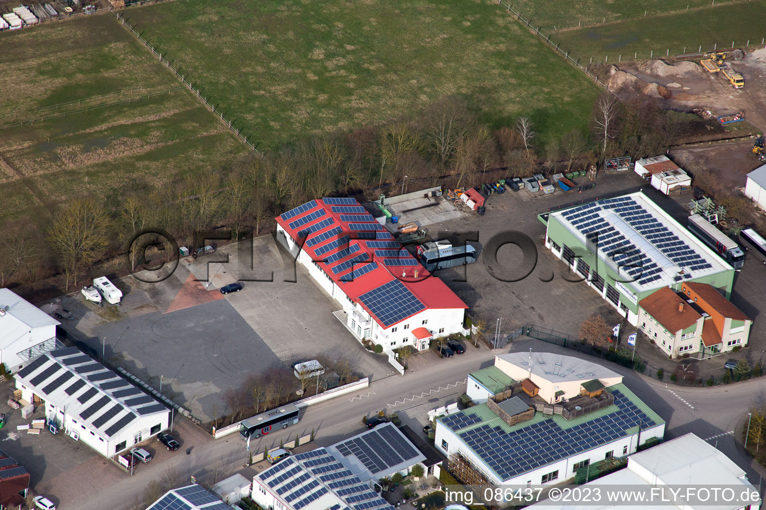 District Herxheim in Herxheim bei Landau/Pfalz in the state Rhineland-Palatinate, Germany out of the air