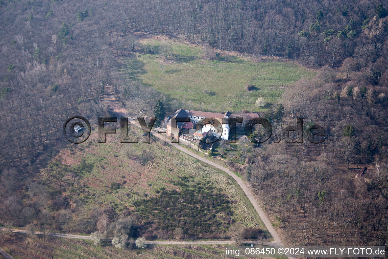 Leinsweiler in the state Rhineland-Palatinate, Germany out of the air