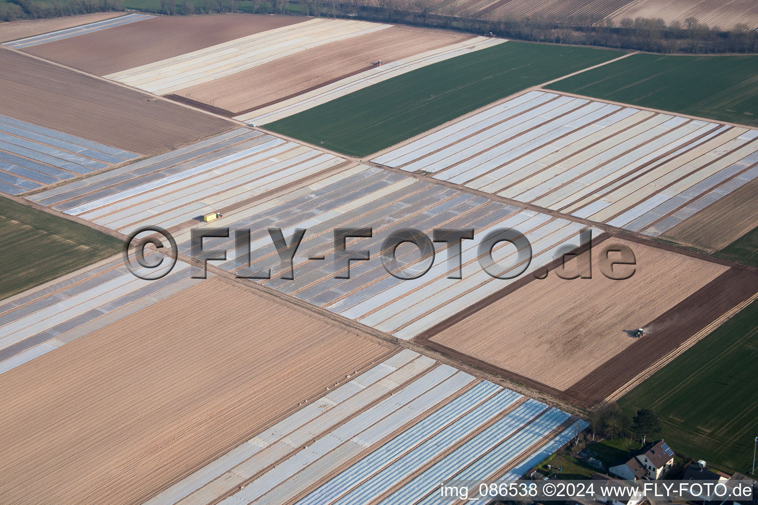 Aerial view of Freisbach in the state Rhineland-Palatinate, Germany