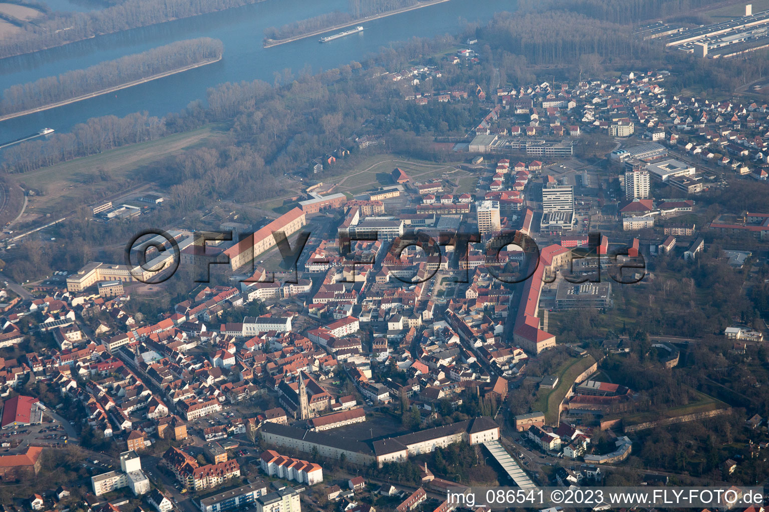 Germersheim in the state Rhineland-Palatinate, Germany out of the air