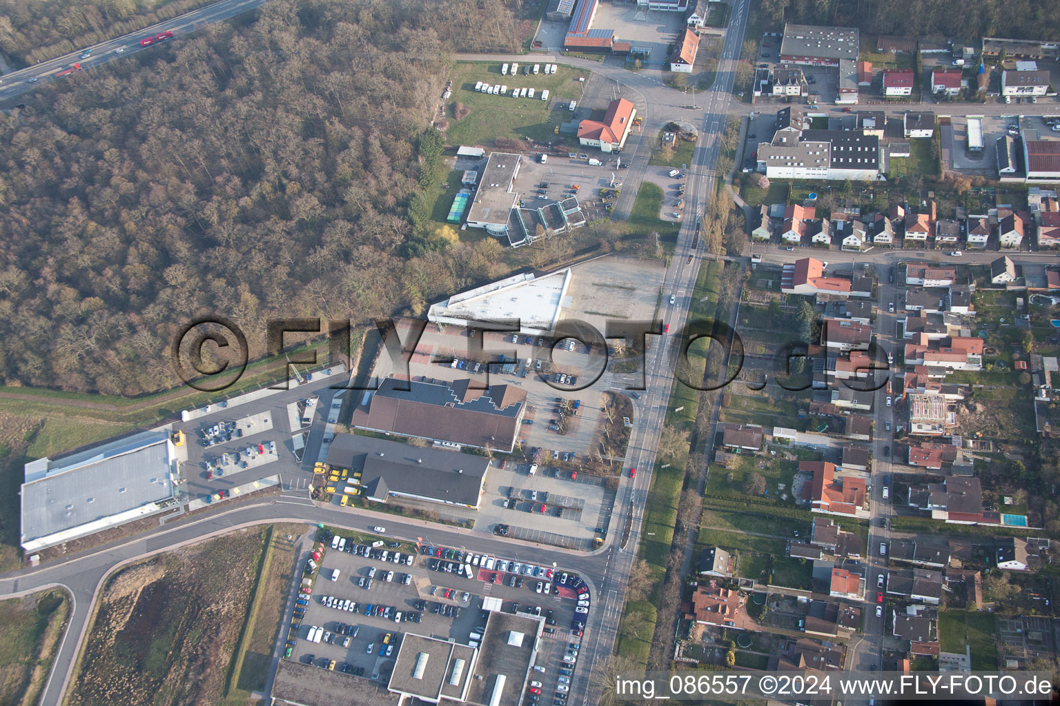 Drone image of Kandel in the state Rhineland-Palatinate, Germany