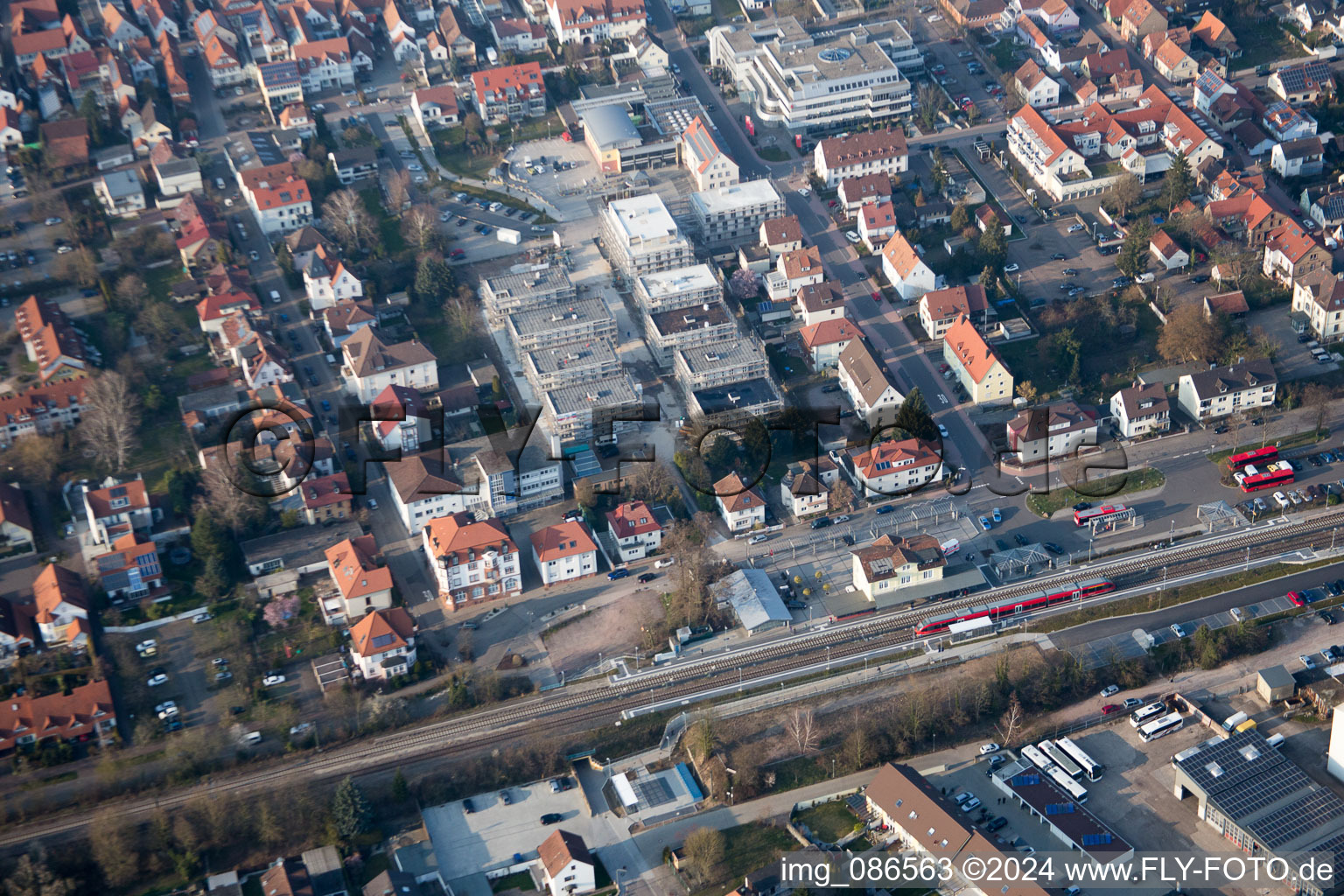 Kandel in the state Rhineland-Palatinate, Germany from the drone perspective