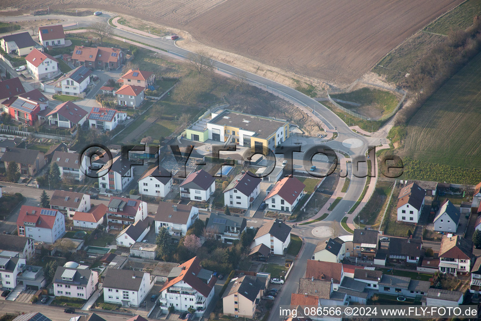 Kandel in the state Rhineland-Palatinate, Germany from a drone