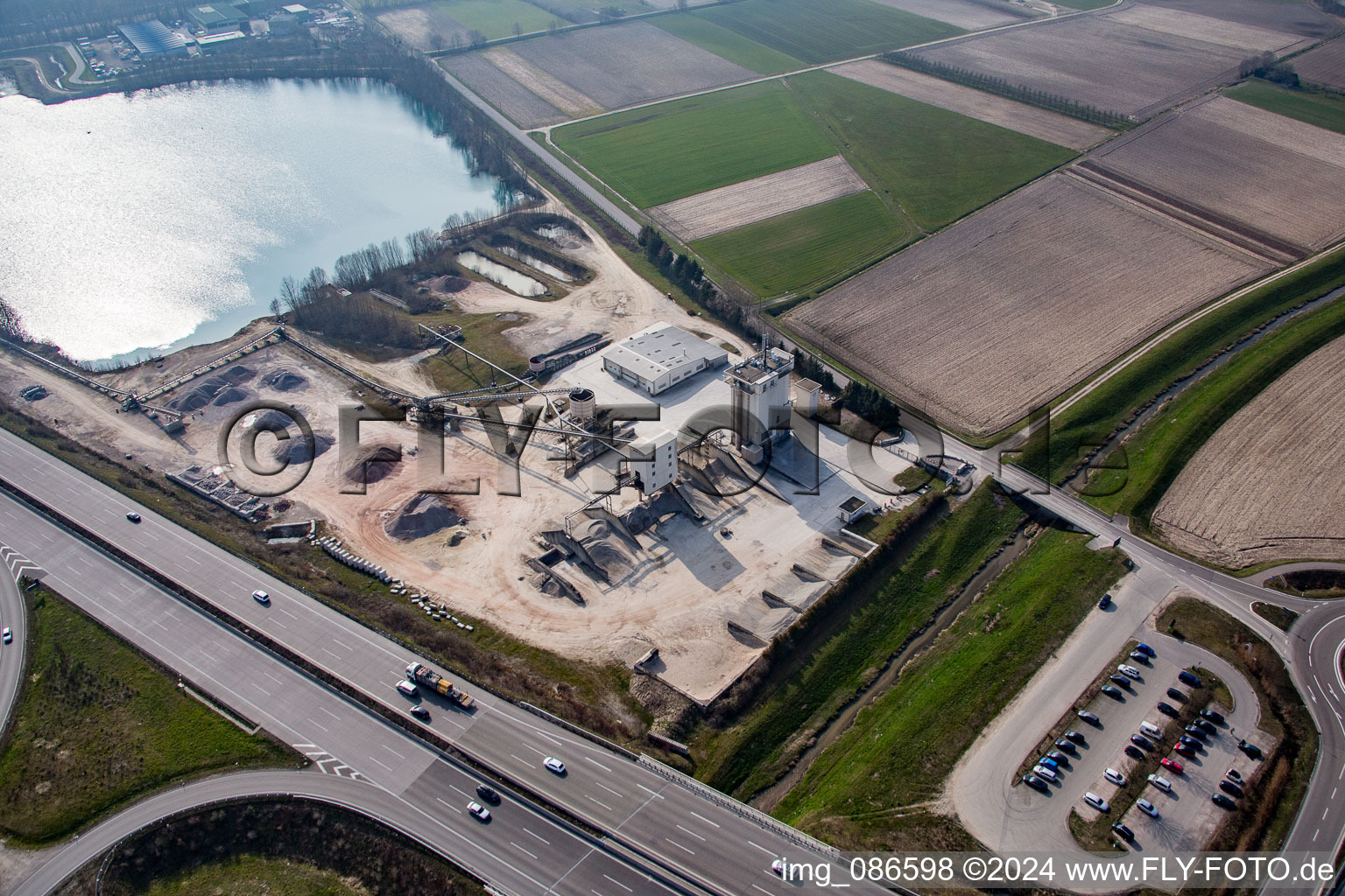 Peterbeton at the gravel pit Achern in the district Fautenbach in Achern in the state Baden-Wuerttemberg, Germany