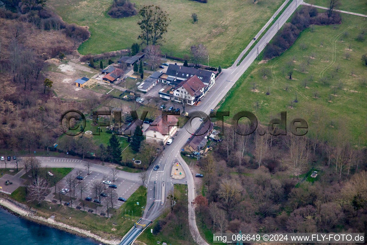 Ferry Hotel Rheinstrom in the district Plittersdorf in Rastatt in the state Baden-Wuerttemberg, Germany