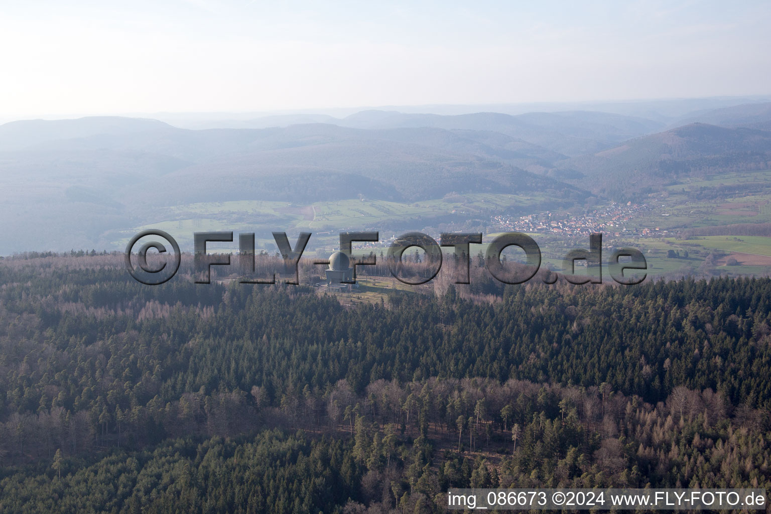 Lampertsloch in the state Bas-Rhin, France seen from above