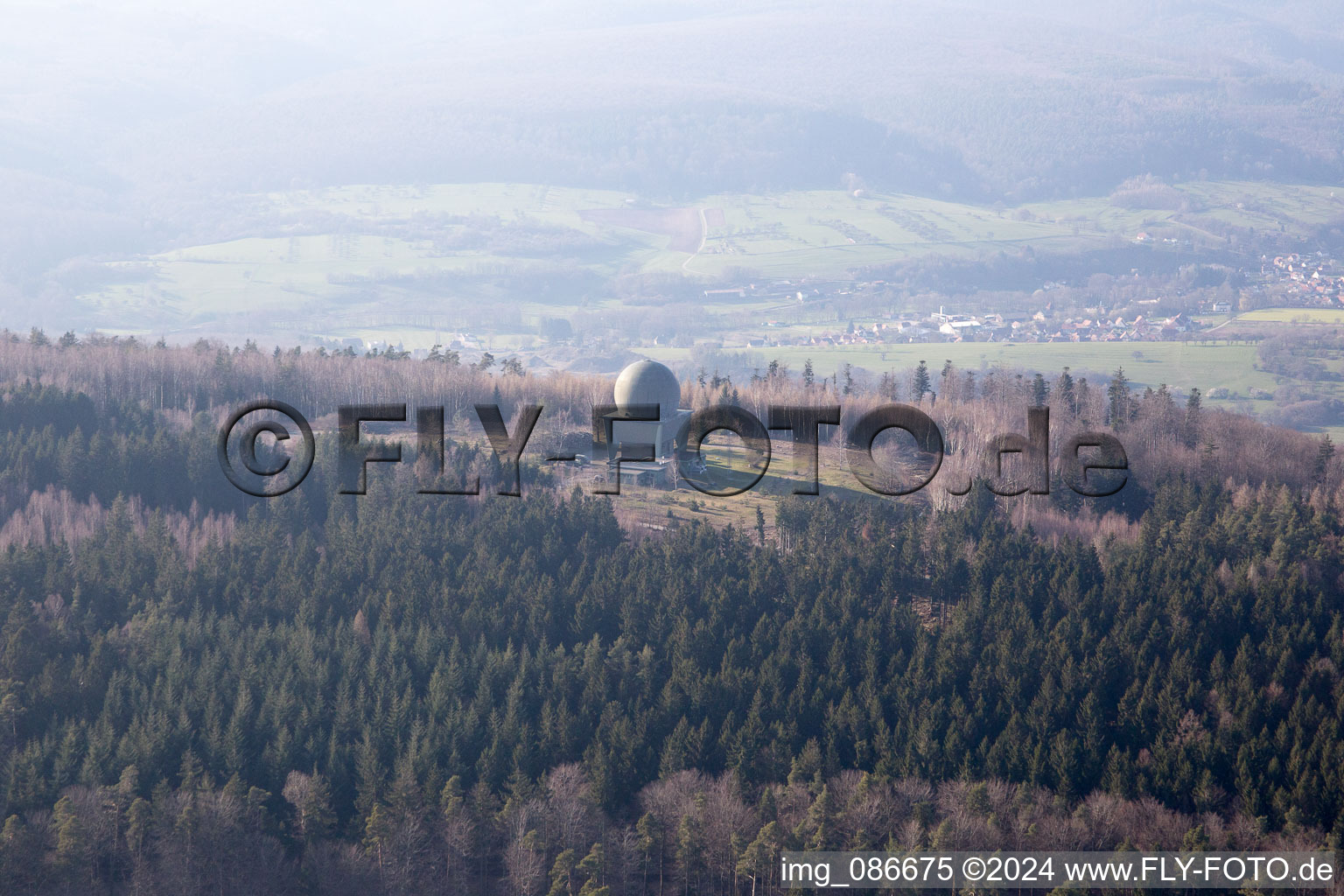 Bird's eye view of Lampertsloch in the state Bas-Rhin, France