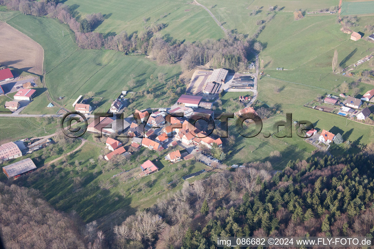 Lembach in the state Bas-Rhin, France out of the air