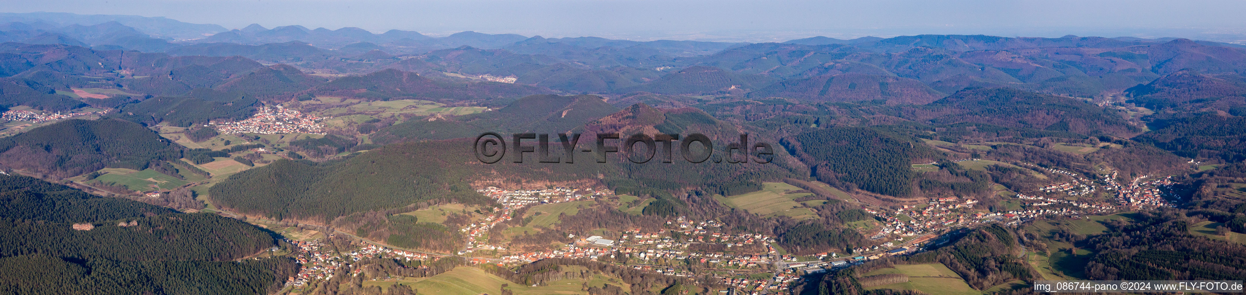 Panorama Bundenthal in Bruchweiler-Bärenbach in the state Rhineland-Palatinate, Germany