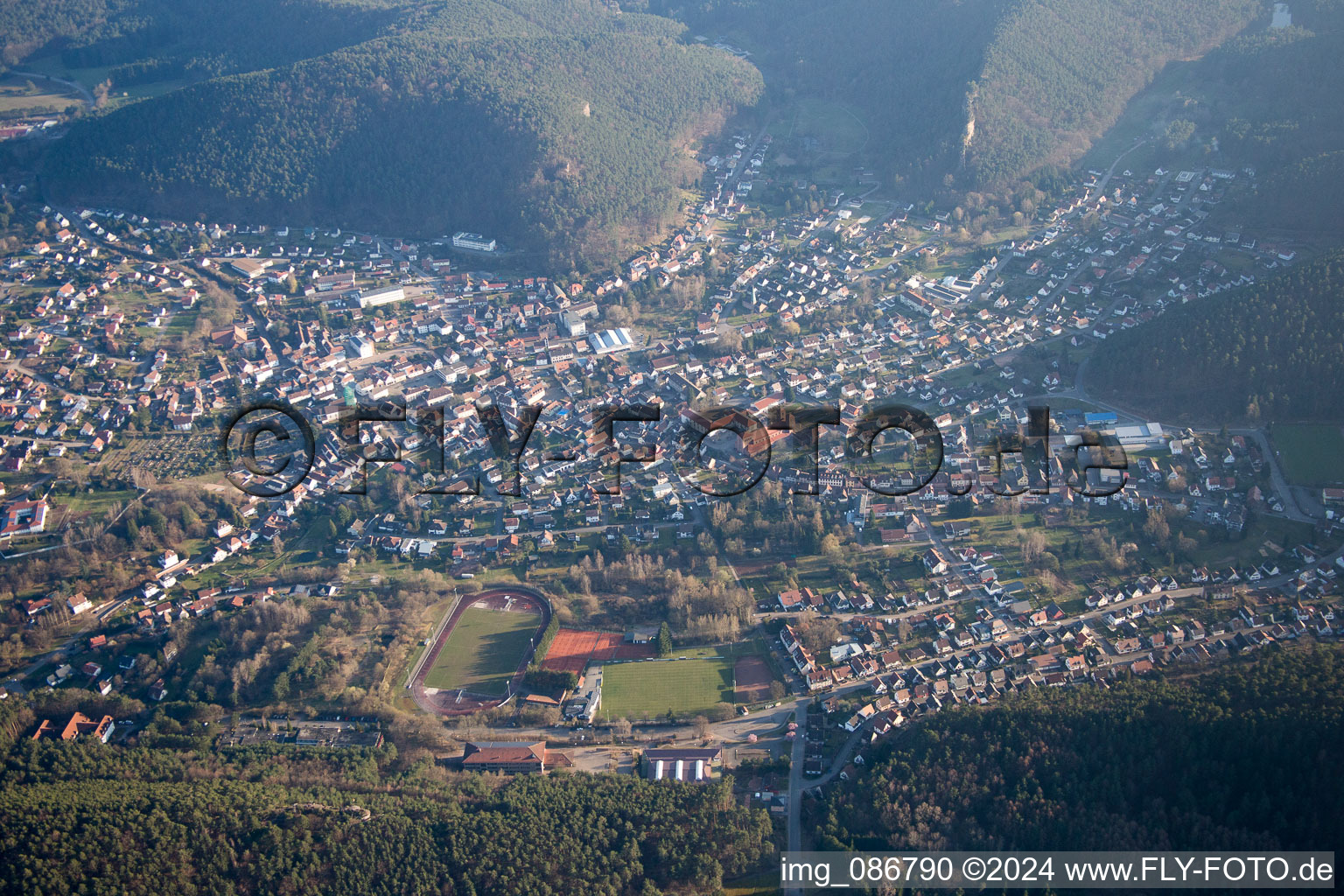 Hauenstein in the state Rhineland-Palatinate, Germany out of the air