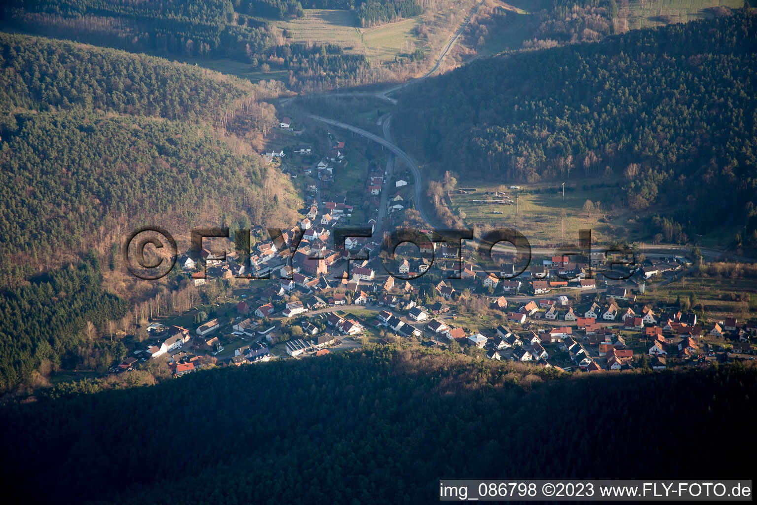 Aerial photograpy of Lug in the state Rhineland-Palatinate, Germany
