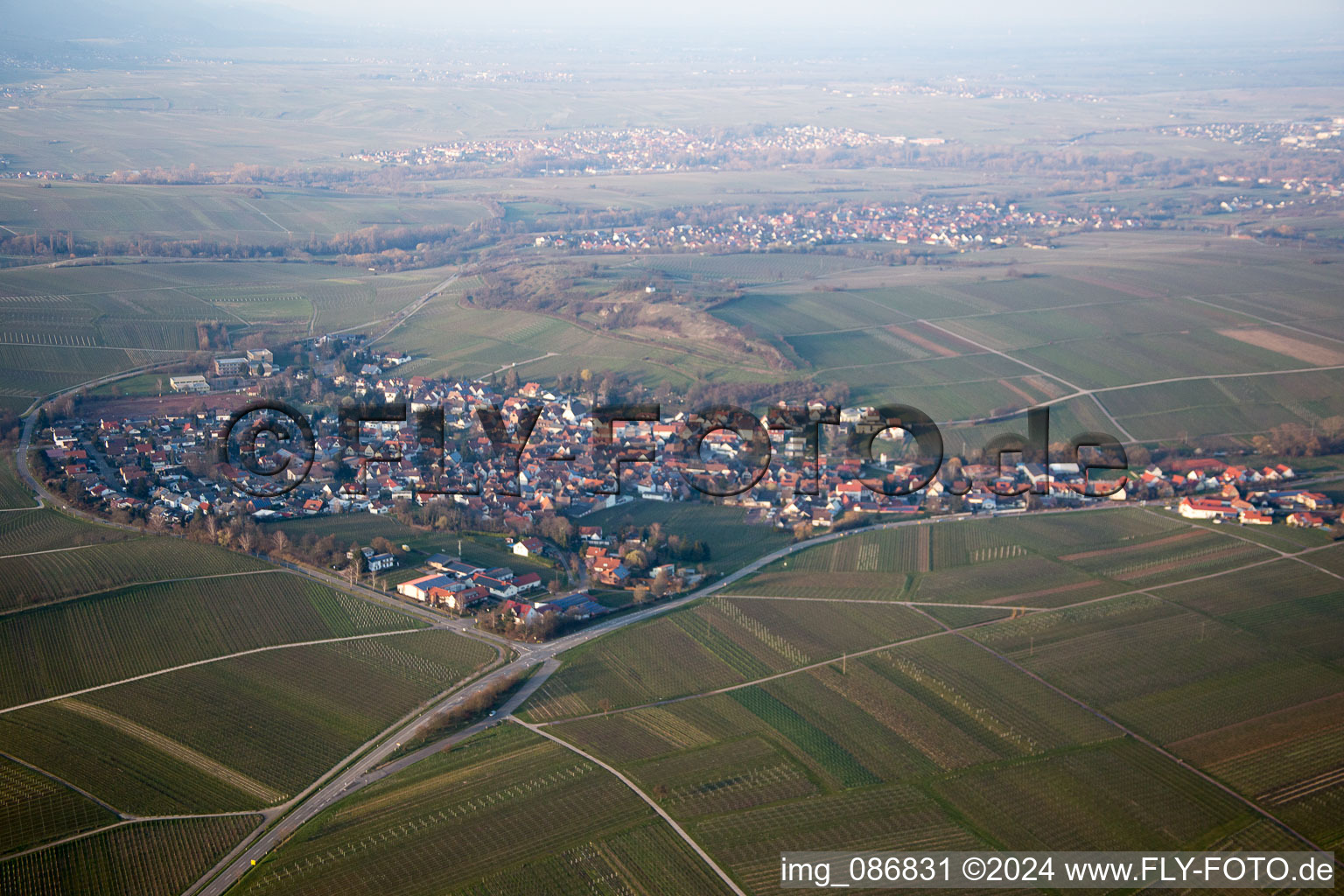 Ilbesheim bei Landau in der Pfalz in the state Rhineland-Palatinate, Germany out of the air