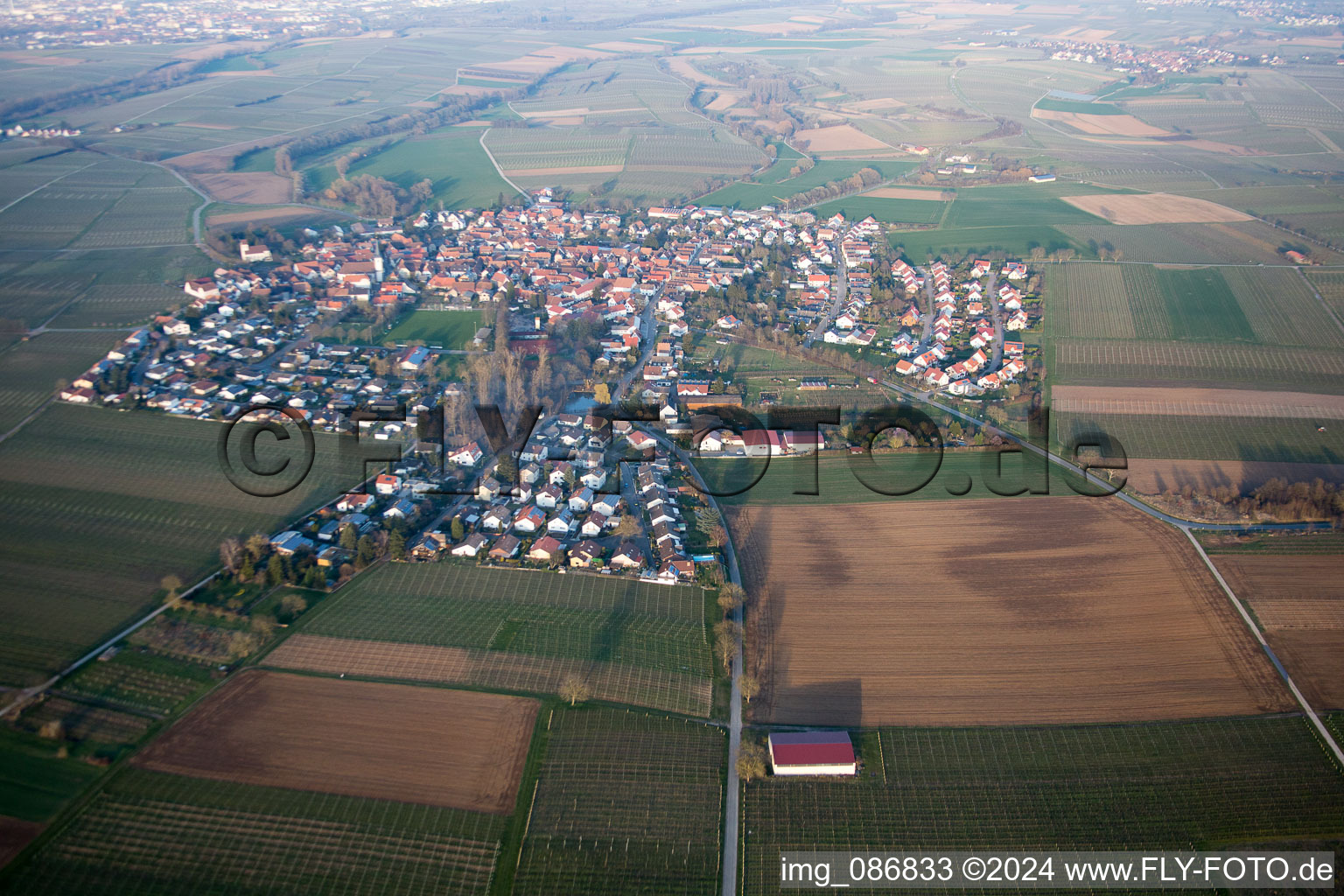 Aerial photograpy of District Mörzheim in Landau in der Pfalz in the state Rhineland-Palatinate, Germany