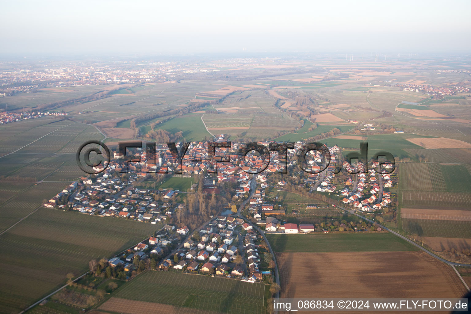 Oblique view of District Mörzheim in Landau in der Pfalz in the state Rhineland-Palatinate, Germany