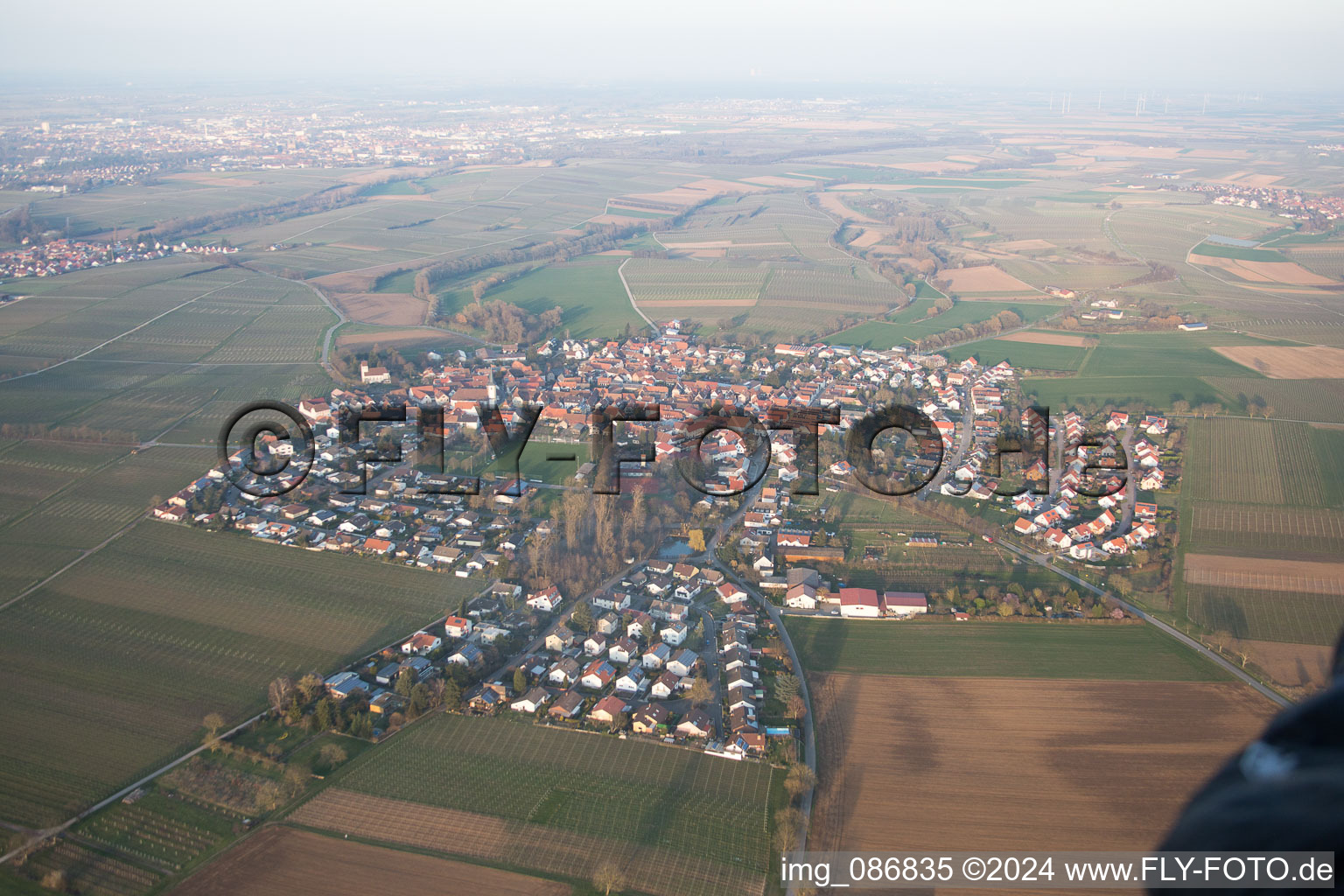 District Mörzheim in Landau in der Pfalz in the state Rhineland-Palatinate, Germany from above