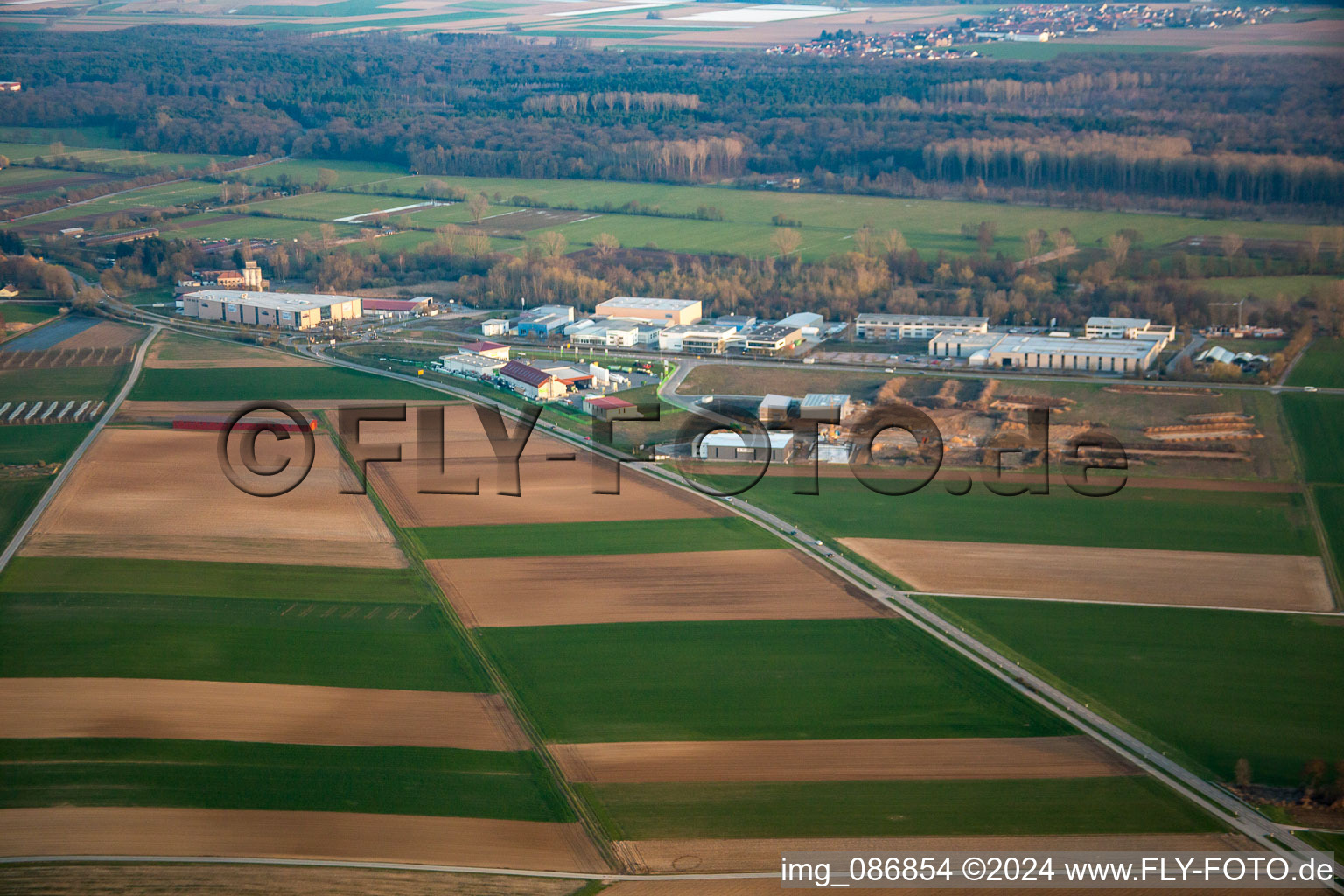 District Herxheim in Herxheim bei Landau in the state Rhineland-Palatinate, Germany viewn from the air