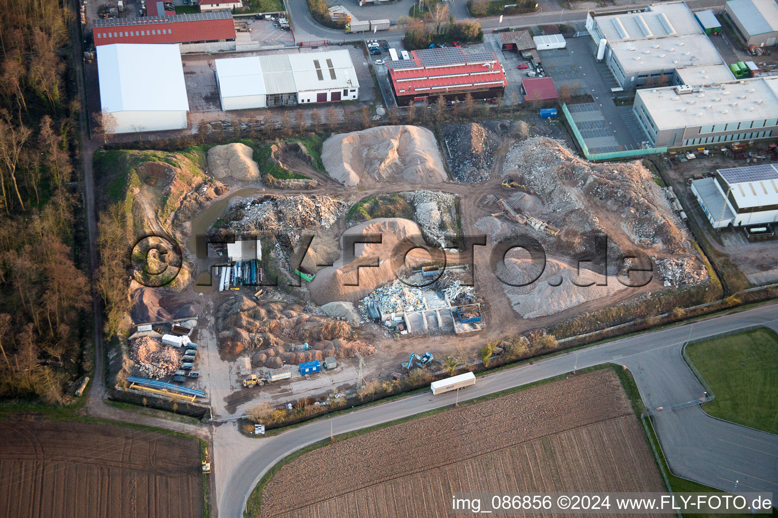 Drone image of Rohrbach in the state Rhineland-Palatinate, Germany