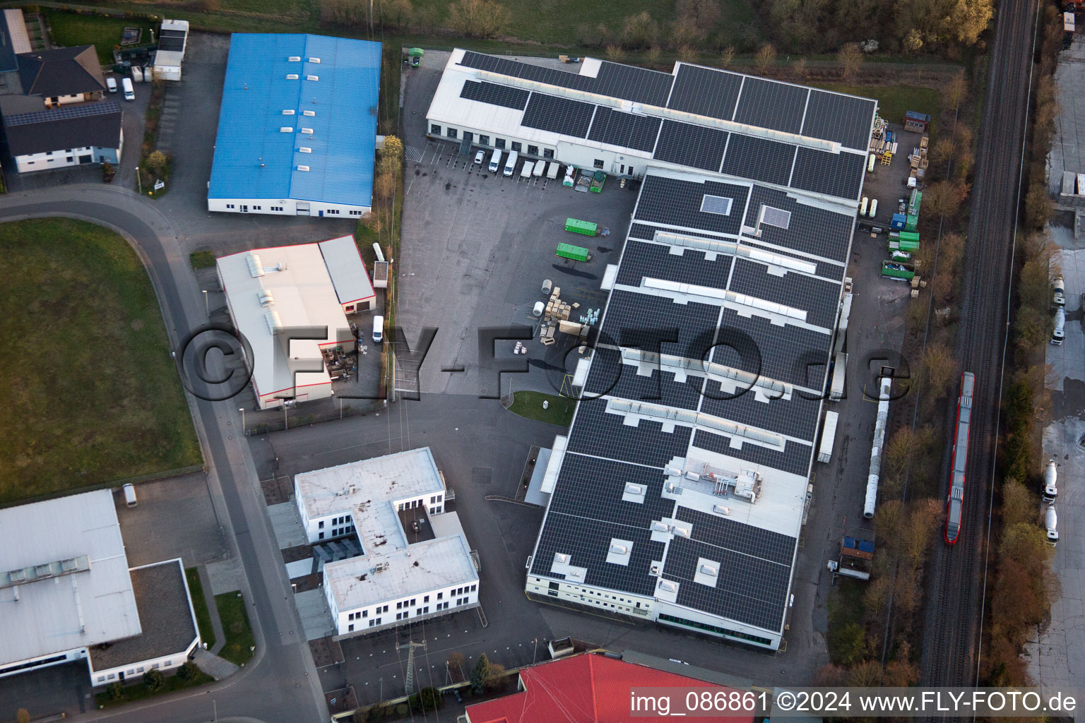 Aerial photograpy of Rohrbach in the state Rhineland-Palatinate, Germany