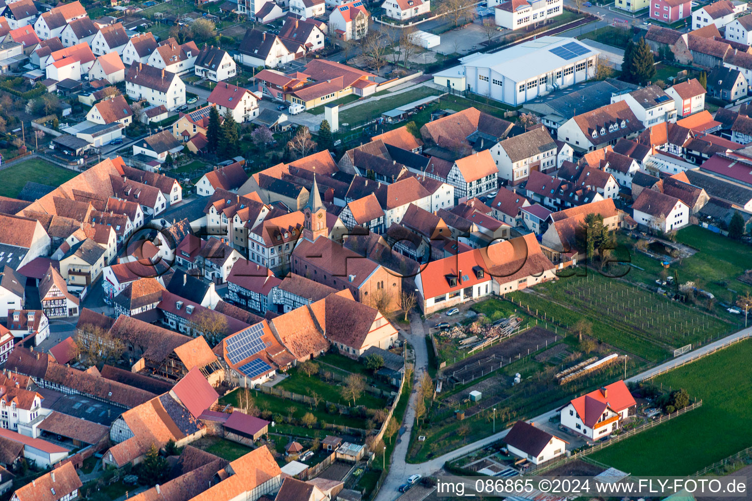 Evangelic Church building in the village of in Steinweiler in the state Rhineland-Palatinate, Germany