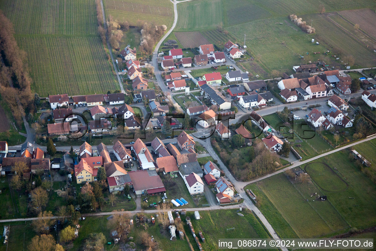 Hergersweiler in the state Rhineland-Palatinate, Germany viewn from the air