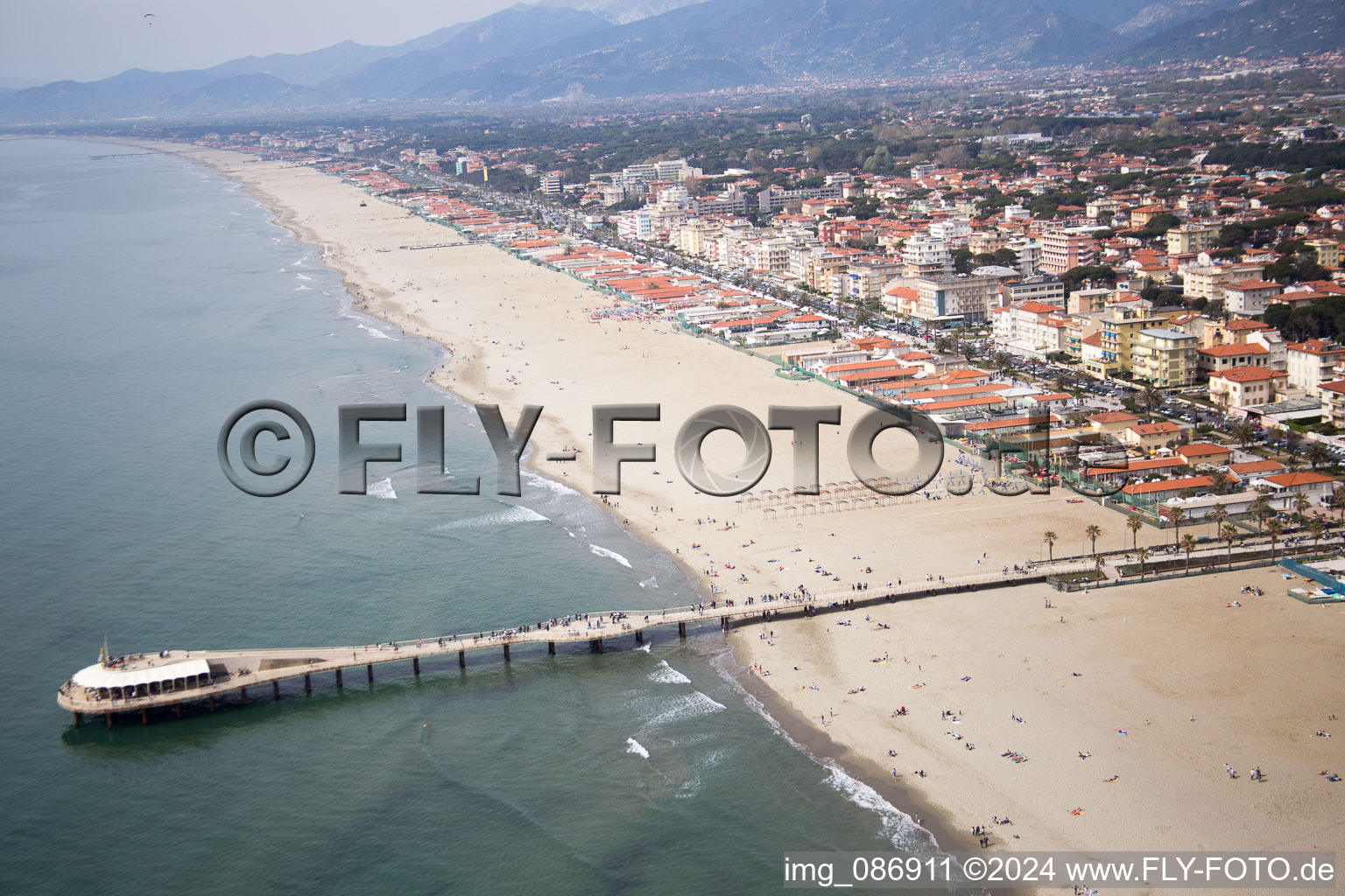 Lido di Camaiore in the state Tuscany, Italy