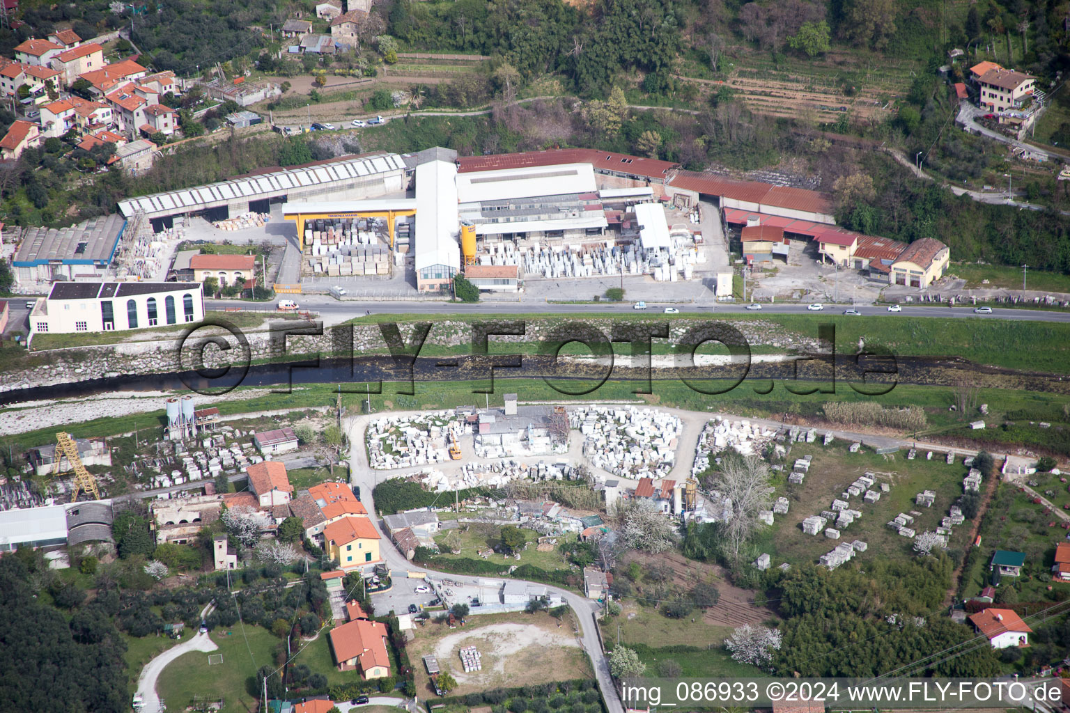 Aerial view of Querceta in Ripa-Pozzi-Querceta-Ponterosso in the state Tuscany, Italy