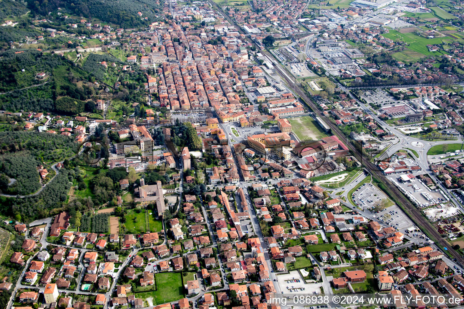 City view of the city area of in Pietrasanta in Toskana, Italy